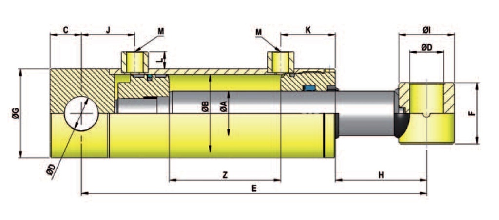 701/800 - CYLINDER D.A. 25-40-800 STANDARD