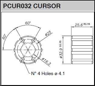 PCUR032 MAGNETIC CURSOR -STANDARD TYPE
