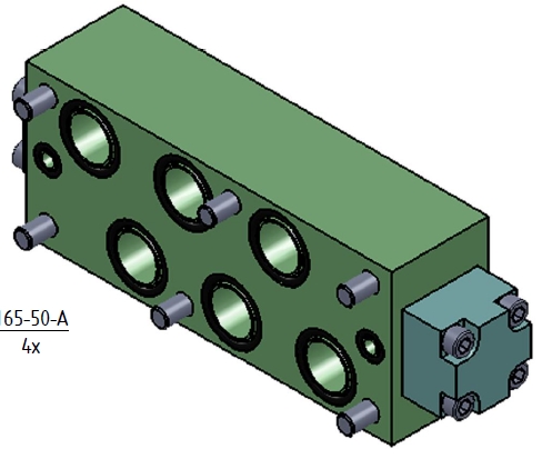 [3175-ENS-A] 3175-ENS-A - 6/2 DIVERTER Ø20 - BOLT-ON